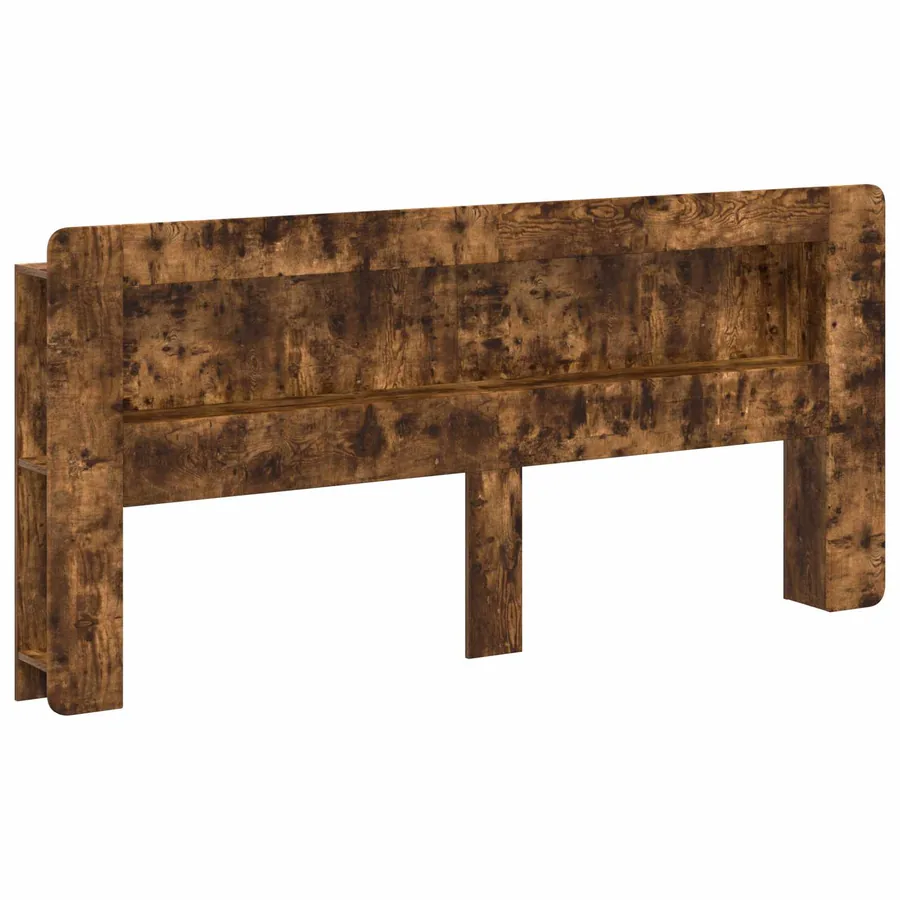 Cabinet de Tête de Lit Chêne fumé Bois d’ingénierie - 2