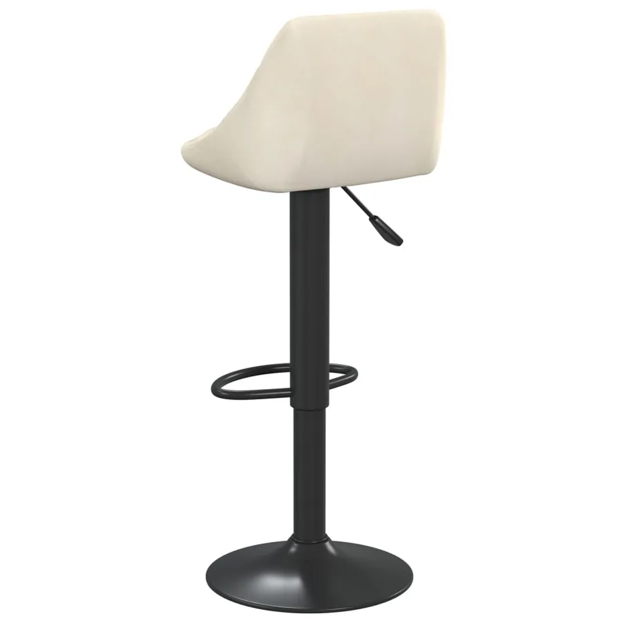 Tabourets de bar lot de 2 crème velours - 6