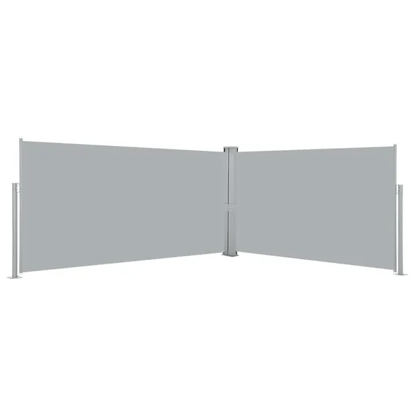 Auvent latéral rétractable 160x600 cm Gris