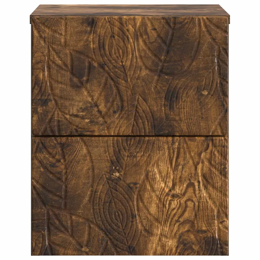 Cabinet de chevet mural 2 pcs Chêne fumé 34,5 x 33 x 40 cm - 6