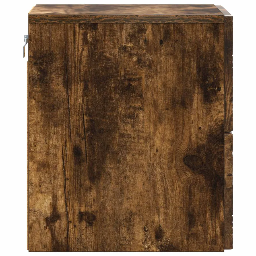 Cabinet de chevet mural 2 pcs Chêne fumé 34,5 x 33 x 40 cm - 7