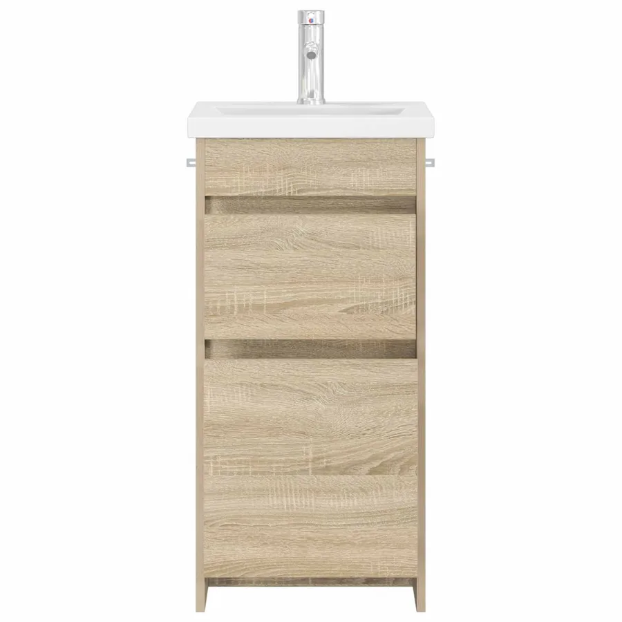 Meuble de salle de bain avec évier Chêne Sonoma - 3