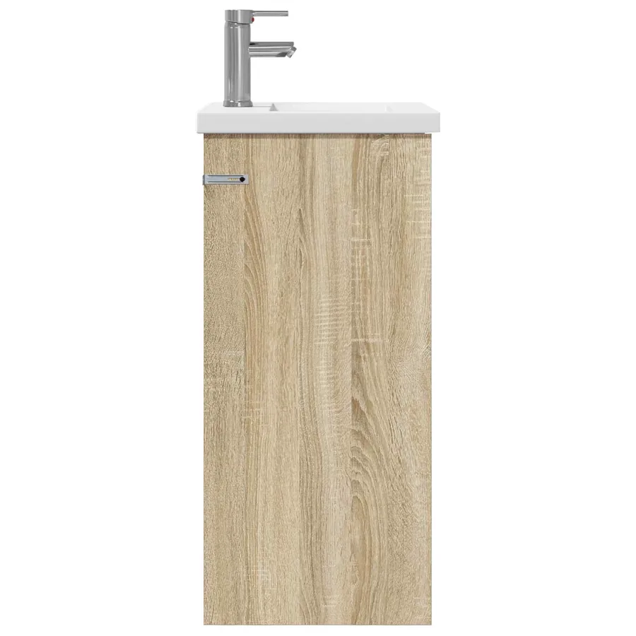 Meuble de salle de bain avec évier Chêne Sonoma - 4