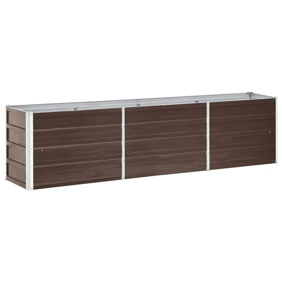 Lit surélevé de jardin Acier galvanisé 240x40x45 cm Marron - 2