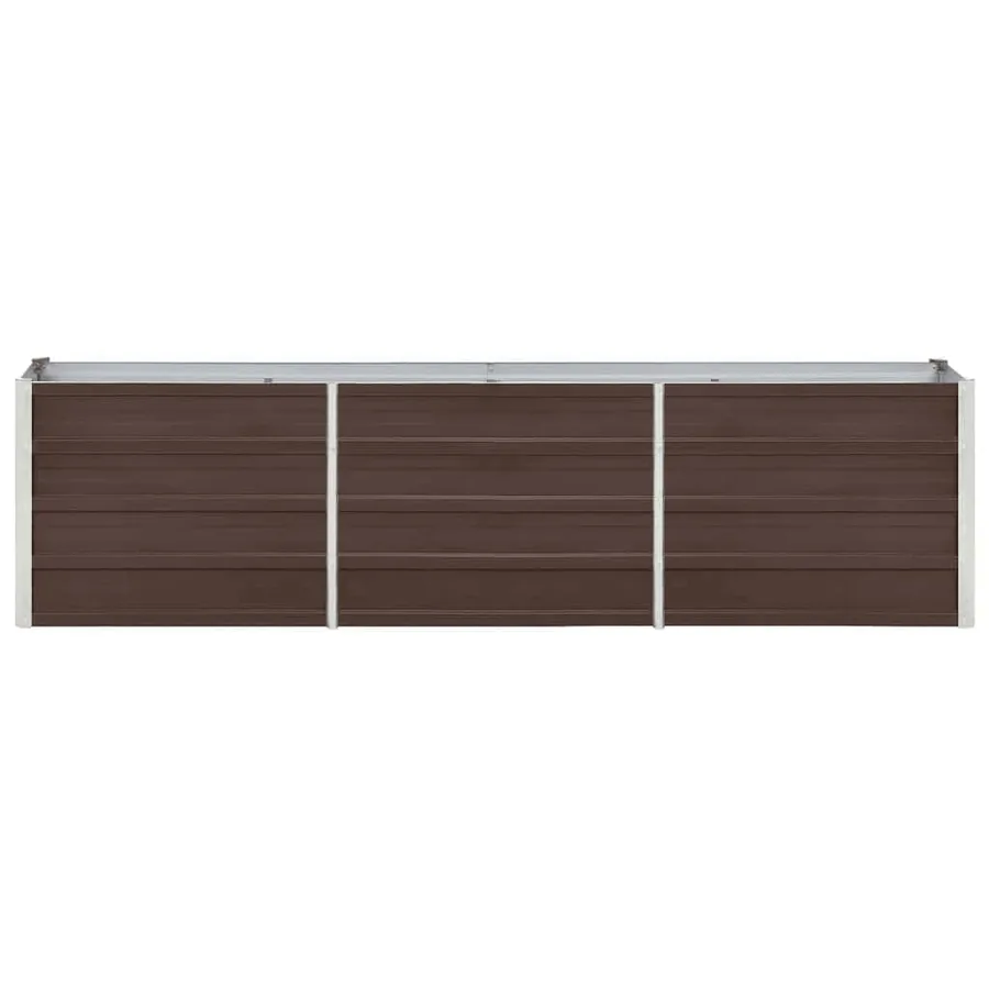 Lit surélevé de jardin Acier galvanisé 240x40x45 cm Marron - 4