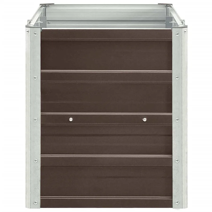 Lit surélevé de jardin Acier galvanisé 240x40x45 cm Marron - 5