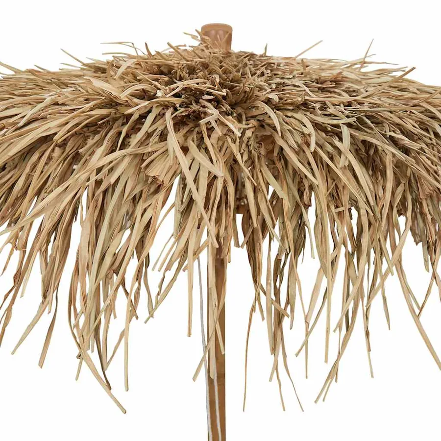 Parasol en bambou avec toit en feuille de bananier 270 cm - 7
