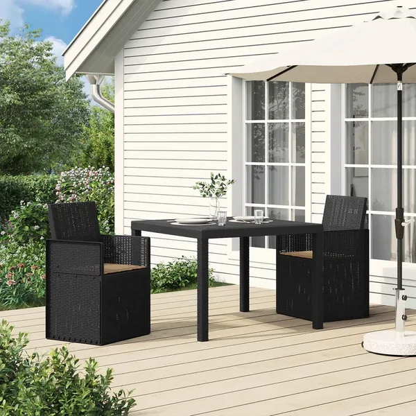 Chaises de jardin salle à manger 2 pcs Anthracite et taupe PP