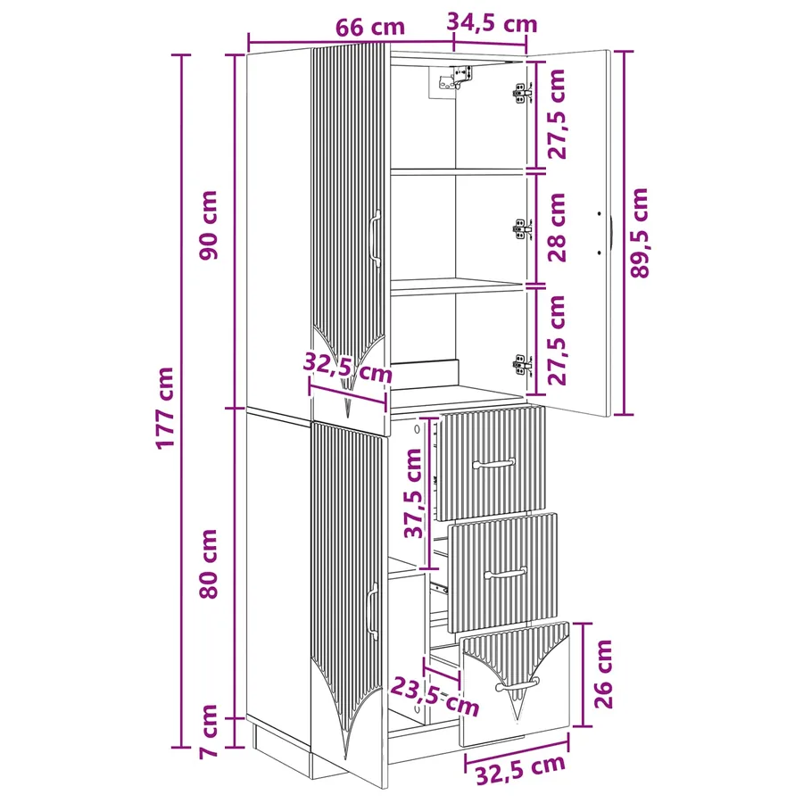Ensemble de Meubles 2 pcs Noir Bois d'ingénierie - 9