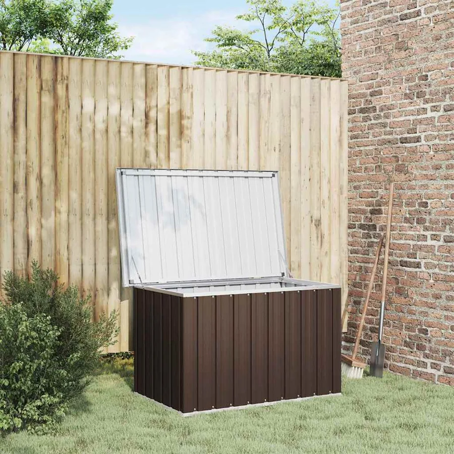 Coffre de rangement de jardin Marron 109x67x65 cm - 3