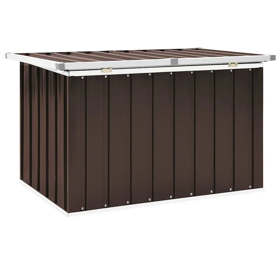 Coffre de rangement de jardin Marron 109x67x65 cm - 7