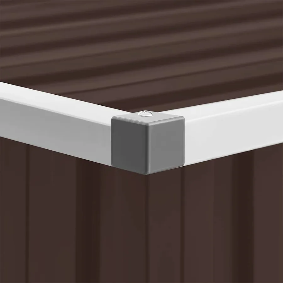 Coffre de rangement de jardin Marron 109x67x65 cm - 8