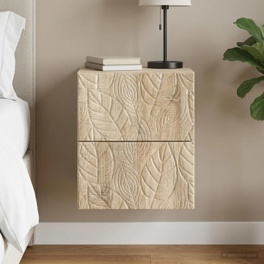Cabinet de chevet mural Chêne Sonoma 34,5 x 33 x 40 cm
