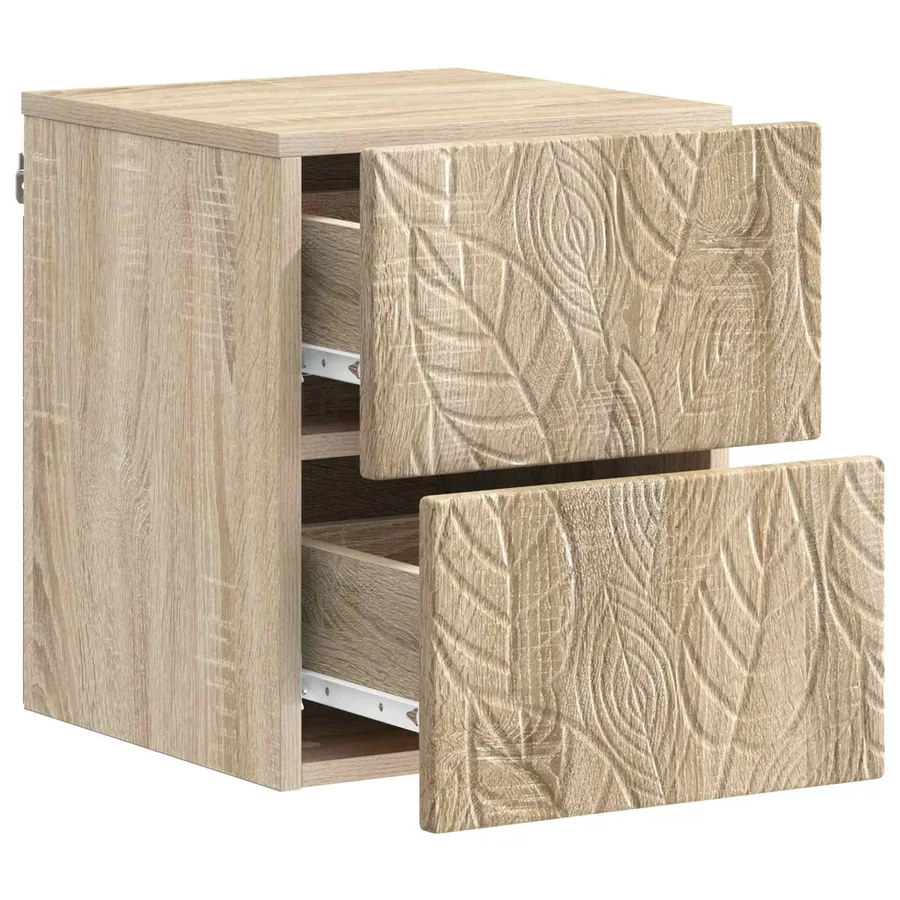 Cabinet de chevet mural Chêne Sonoma 34,5 x 33 x 40 cm - 3