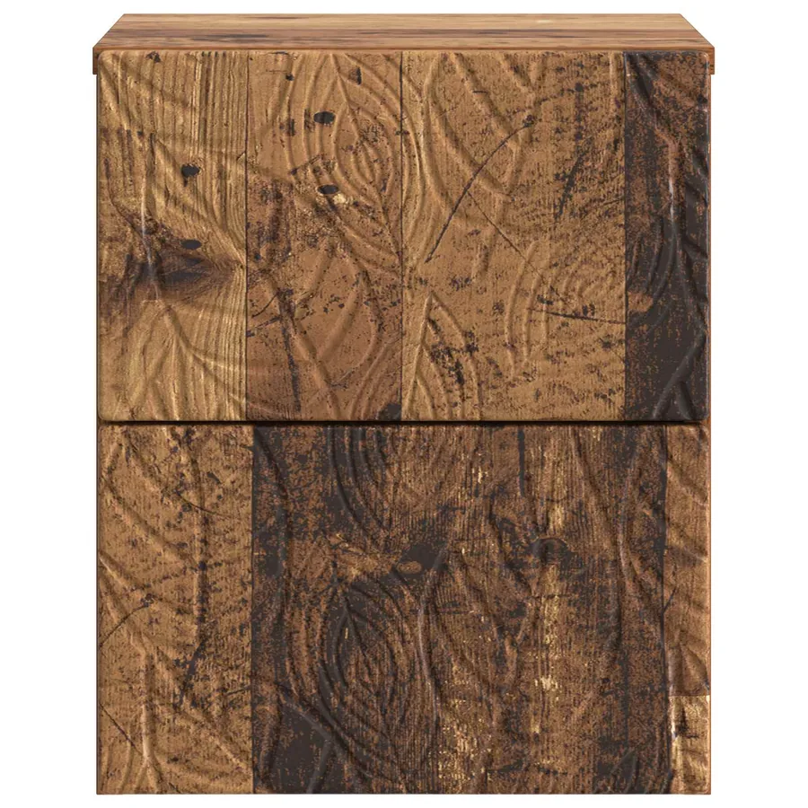 Cabinet de chevet mural Bois ancien 34,5 x 33 x 40 cm - 4
