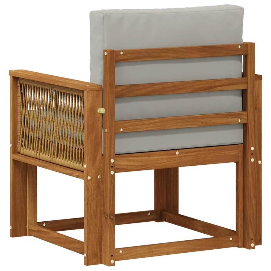 Sofa de milieu extérieur Bois d'Acacia Massif Naturel - 5