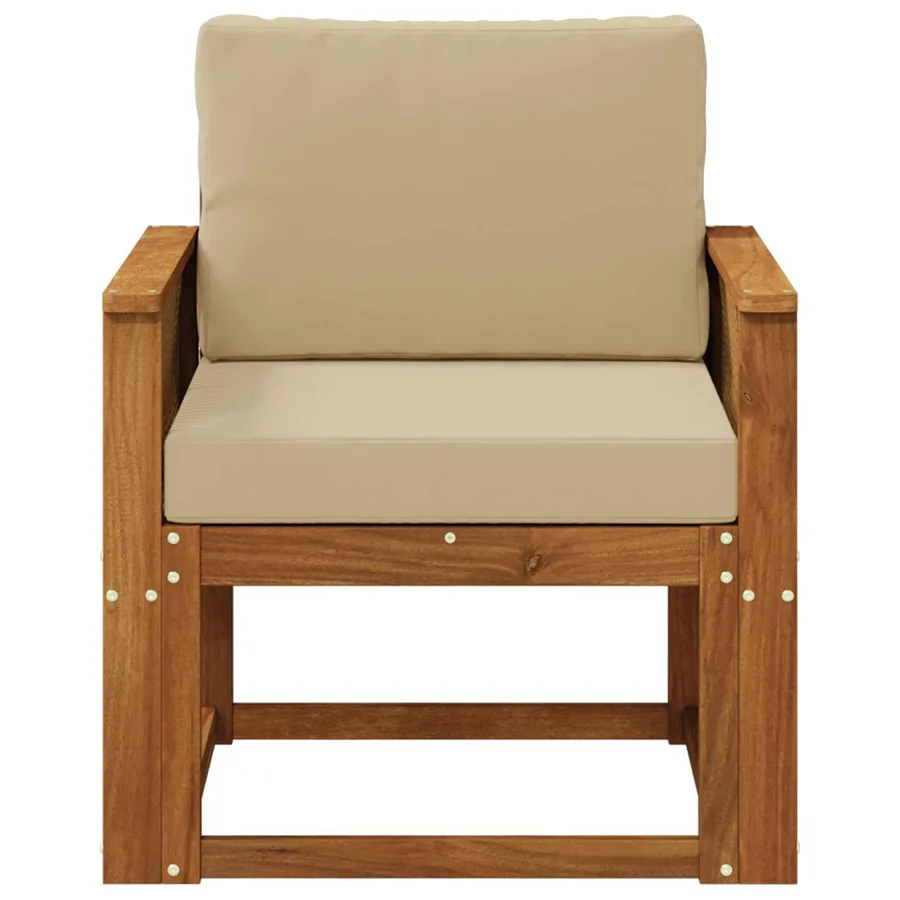 Sofa de milieu extérieur Bois d'Acacia Massif Naturel - 3