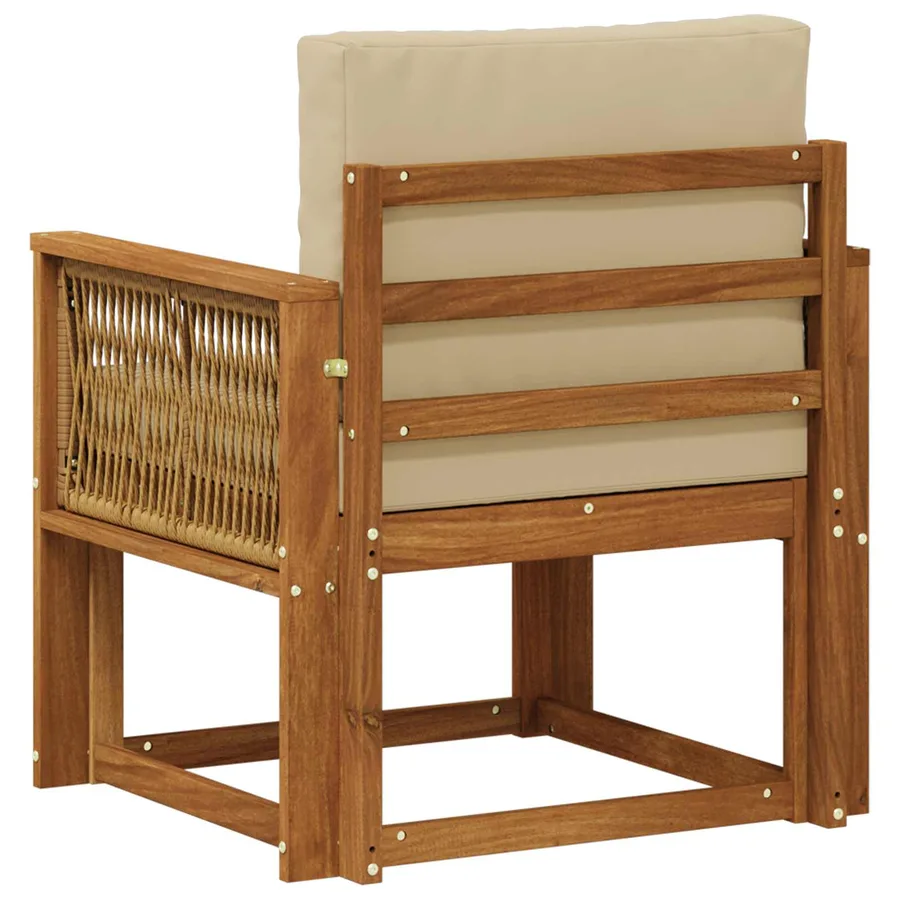 Sofa de milieu extérieur Bois d'Acacia Massif Naturel - 5