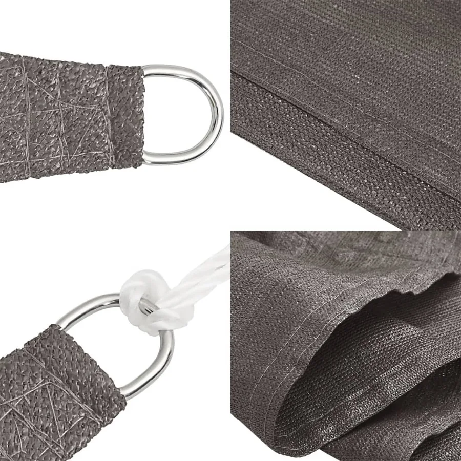 Voile d'ombrage 160 g/m² anthracite 3x6 m PEHD - 7