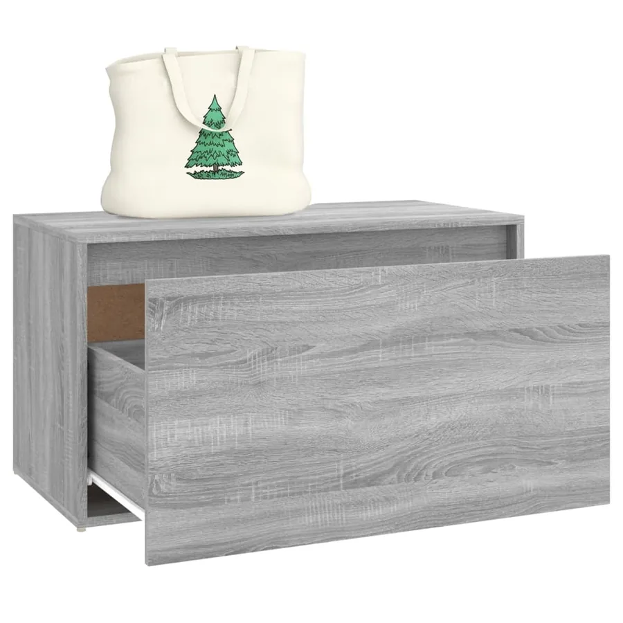 Banc d'entrée 80x40x45 cm Sonoma gris Bois d'ingénierie - 4