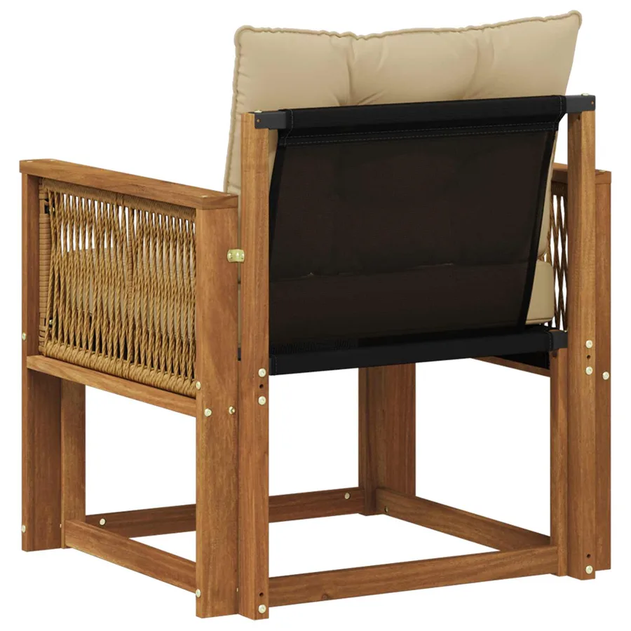 Sofa de milieu extérieur Bois d'Acacia Massif Naturel - 7