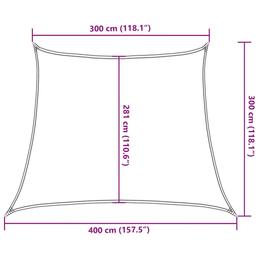 Voile d'ombrage 160 g/m² Blanc 3/4x3 m PEHD - 10