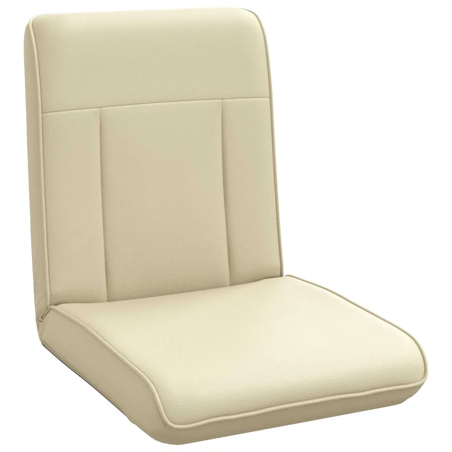 Fauteuil de sol ajustable Crème Simili cuir - 2