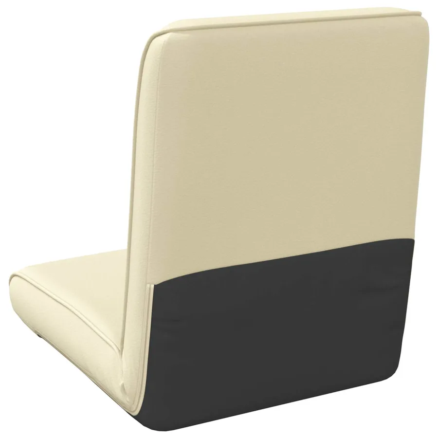 Fauteuil de sol ajustable Crème Simili cuir - 6