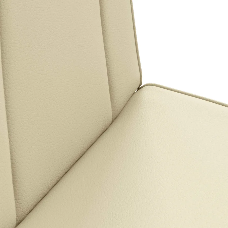 Fauteuil de sol ajustable Crème Simili cuir - 7