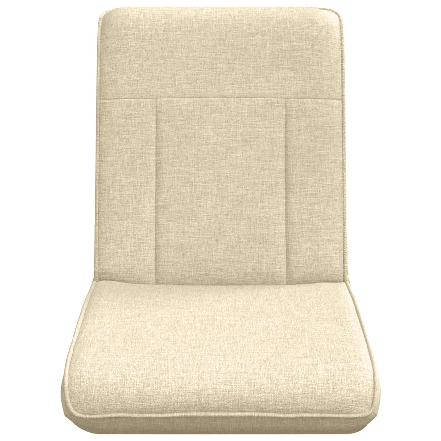Fauteuil de sol ajustable Crème Tissu - 4