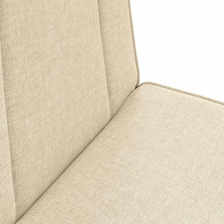 Fauteuil de sol ajustable Crème Tissu - 7