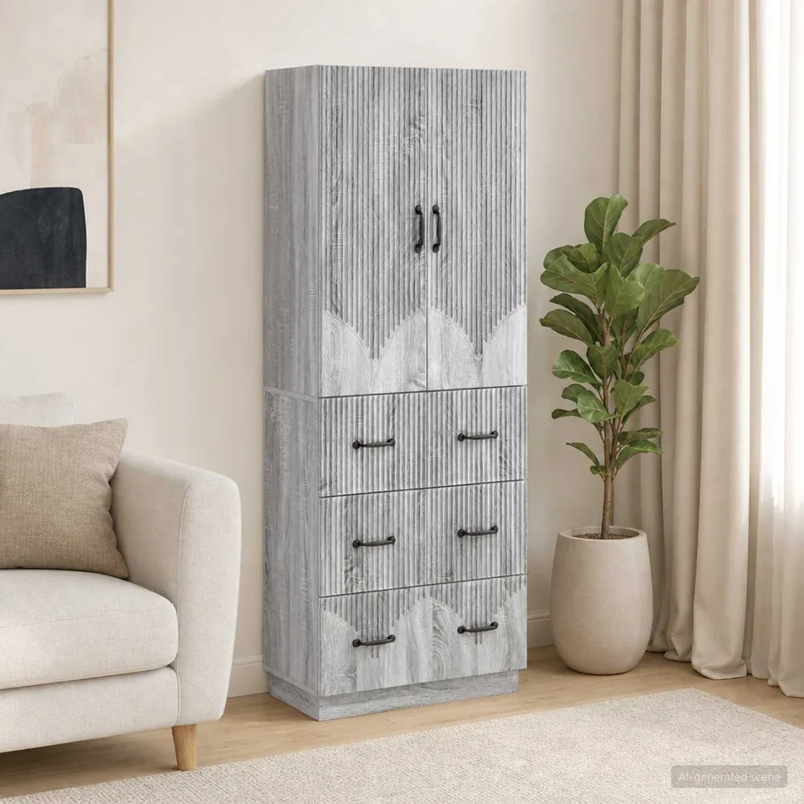 Ensemble de Meubles 2 pcs Sonoma gris 66 x 34,5 x 87 cm