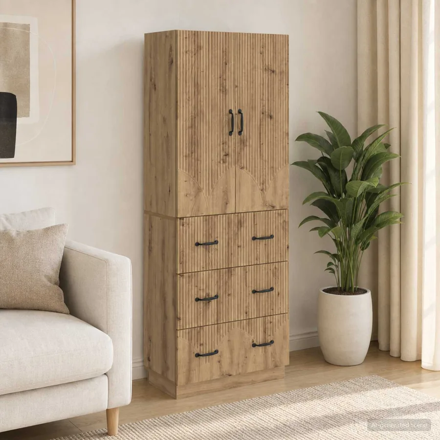 Ensemble de Meubles 2 pc 66 x 34,5 x 87 cm Bois d'ingénierie