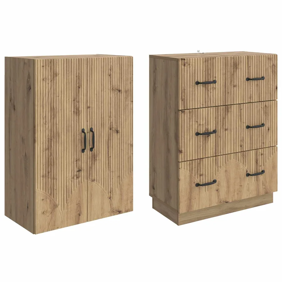 Ensemble de Meubles 2 pc 66 x 34,5 x 87 cm Bois d'ingénierie - 4