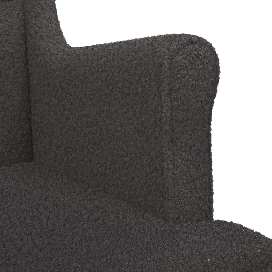 Fauteuil Gris foncé Bouclé - 7