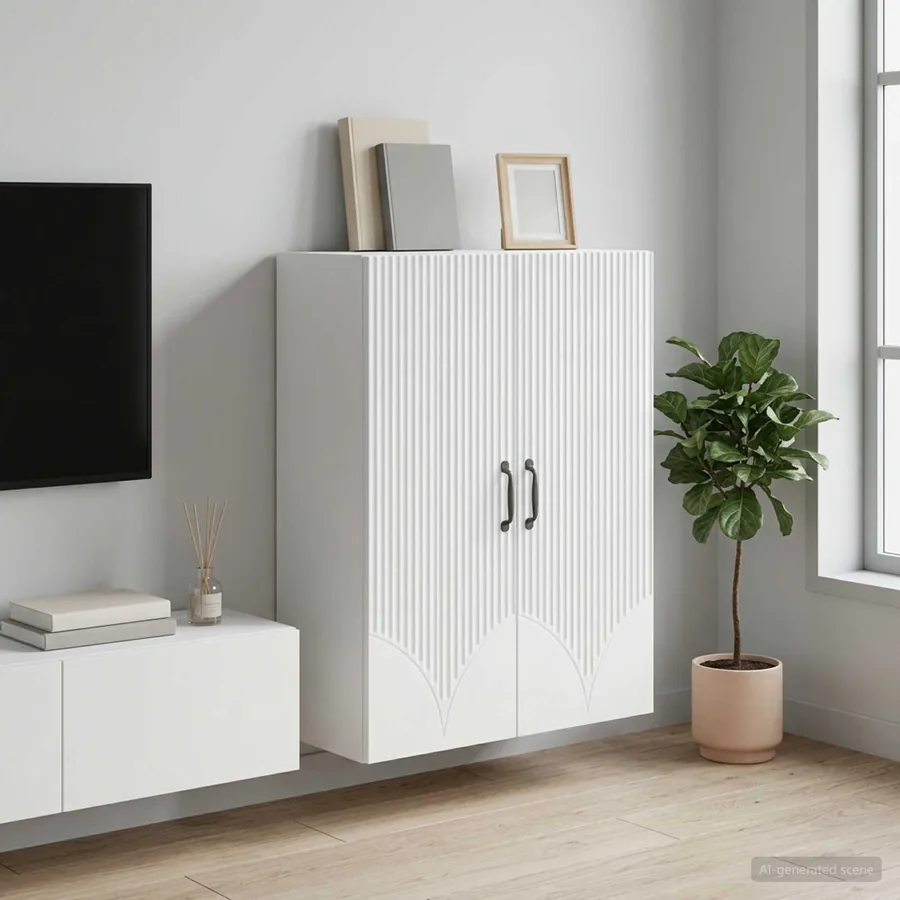 Armoire Murale Blanc 66 x 34,5 x 90 cm Bois d'ingénierie