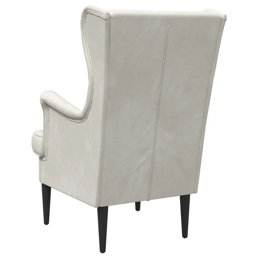 Fauteuil Crème Velours - 6