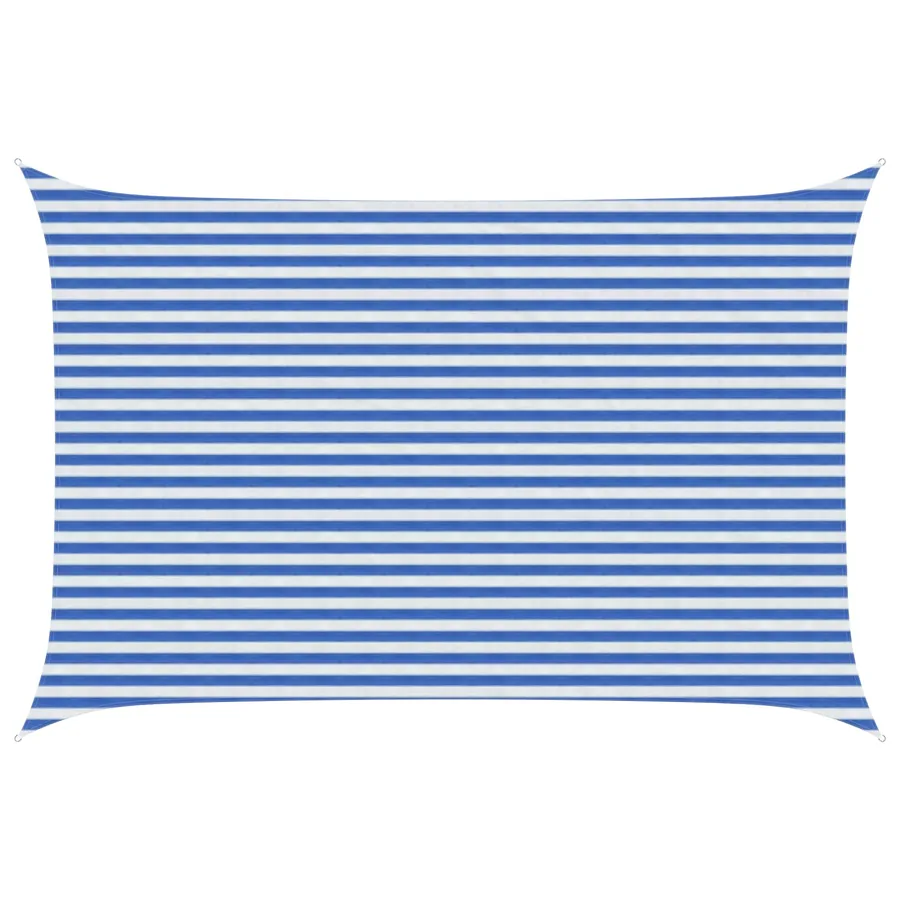 Voile d'ombre Bleu et Blanc 3 x 4 m HDPE