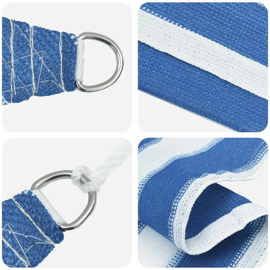 Voile d'ombre Bleu et Blanc 3 x 4 m HDPE - 2