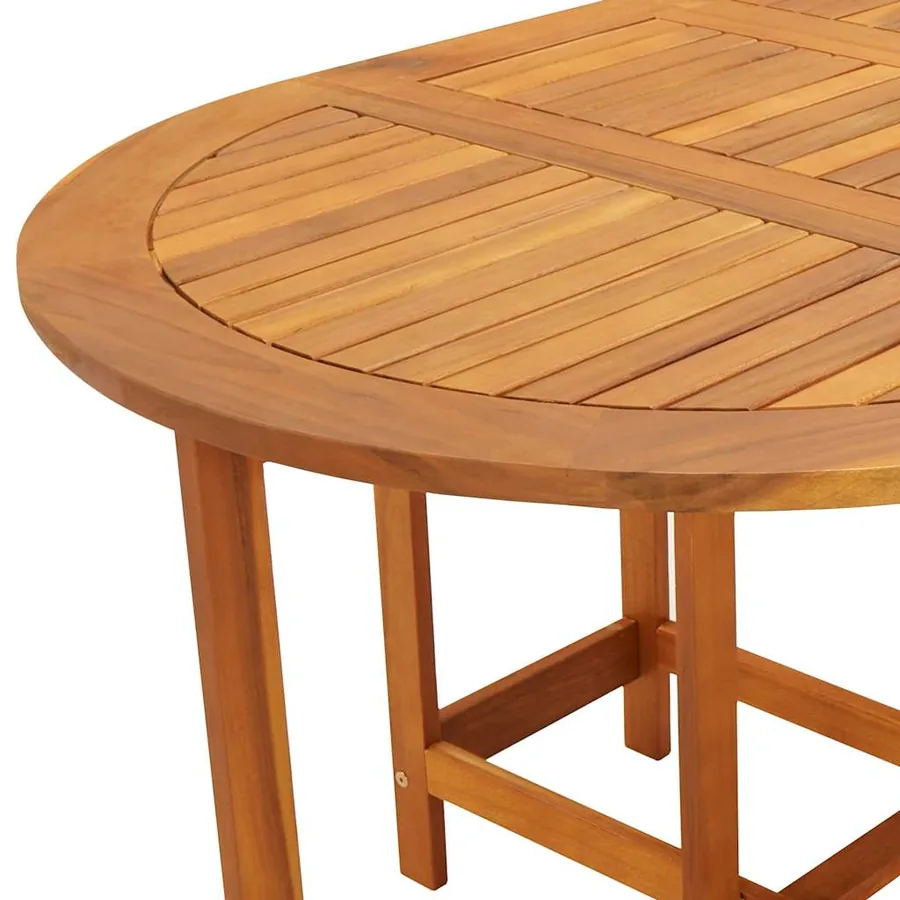 Table de jardin 130x90x72 cm Bois d'acacia massif - 8