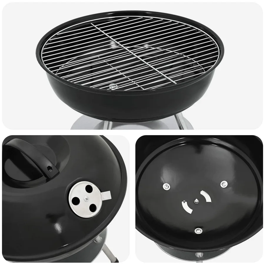 Grill charbon Noir 36,5 x 36,5 x 40 cm - 8
