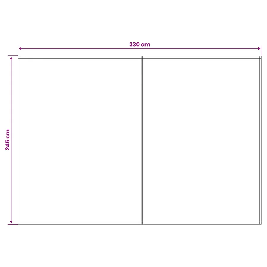 Toile de rechange pour auvent Noir 350 x 250 cm Polyester - 5