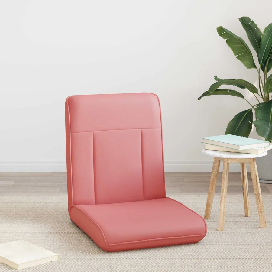 Fauteuil de sol ajustable Rose Simili cuir - 3