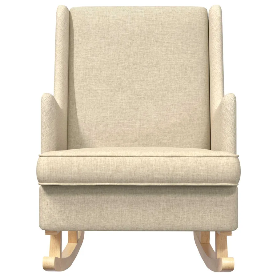 Chaise à bascule Crème 62 x 80 x 85 cm tissu - 4