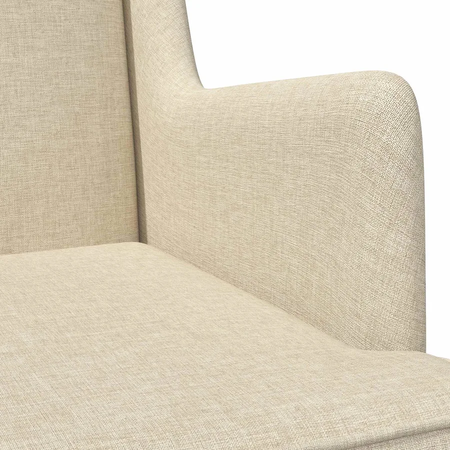 Chaise à bascule Crème 62 x 80 x 85 cm tissu - 7