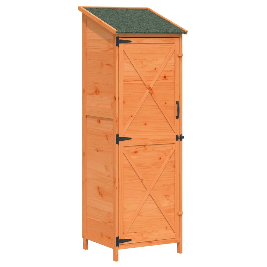 Abri de jardin Marron 59,5 x 56 x 176,5 cm Bois de Sapin Massif - 2