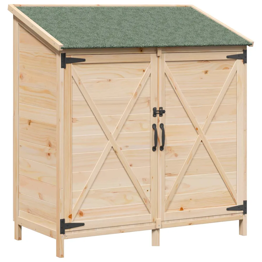 Abri de jardin Naturel 106 x 56 x 113,5 cm Bois de Sapin Massif - 2