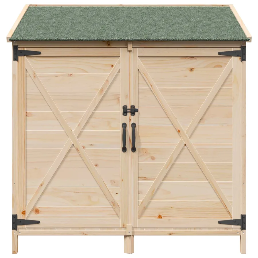 Abri de jardin Naturel 106 x 56 x 113,5 cm Bois de Sapin Massif - 5