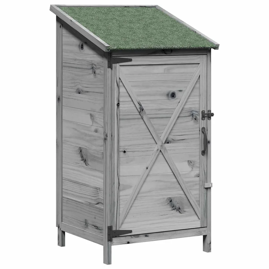 Abri de jardin Gris 59,5 x 56 x 113,5 cm Bois de Sapin Massif - 2