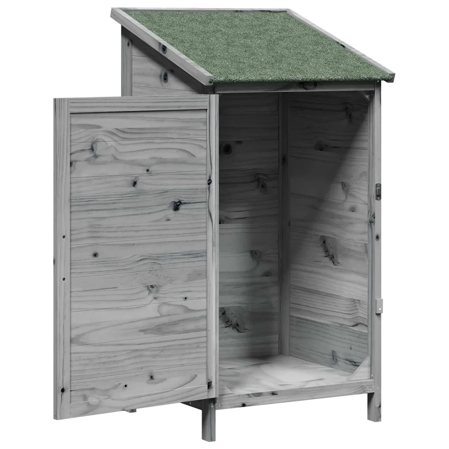 Abri de jardin Gris 59,5 x 56 x 113,5 cm Bois de Sapin Massif - 4